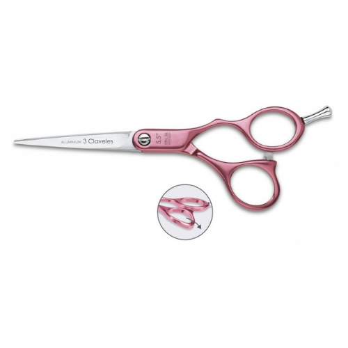 3 Claveles - Tijera Aluminium 5.5" Rosa - Imagen 3