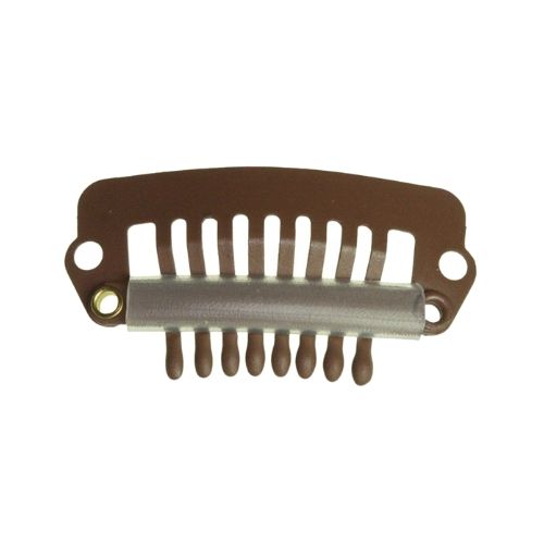 Clip Mediano Marron Oscuro
